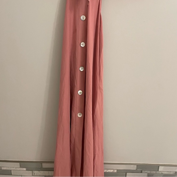 NWT Zara Tie Front Cut-Out Pink Open Back Midi Dress 2298/171/620 - Picture 8 of 9
